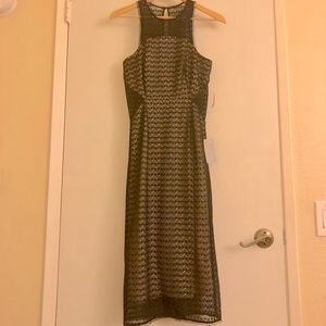 Midi black lace dress by Napean Sea Rd. NWT